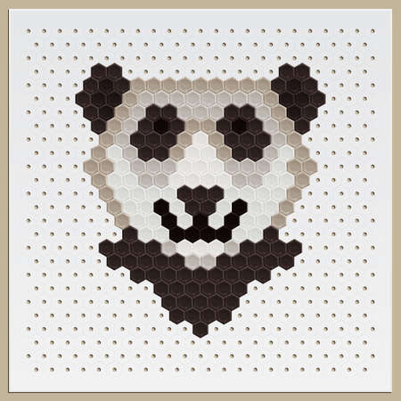 Mosaic Pandaのイラスト素材