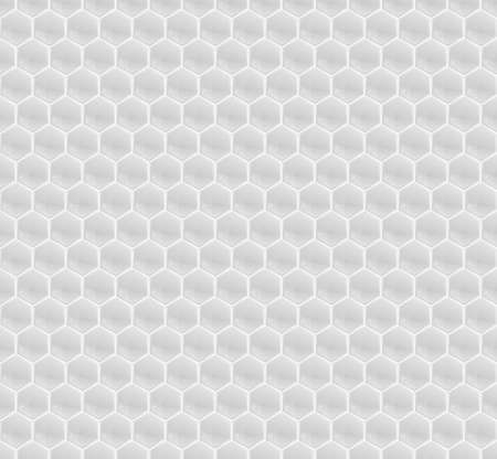 White Pattern Hexagon Mosaicのイラスト素材