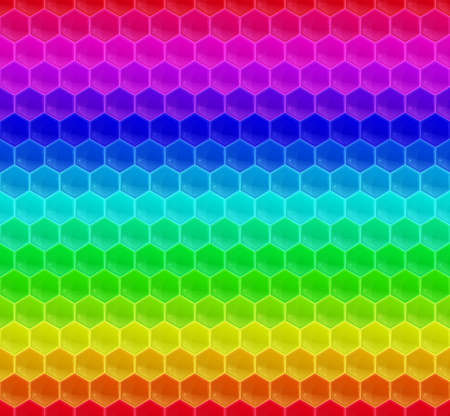 Colorized Pattern Hexagon Mosaic