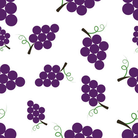 Pattern Silhouette Grapesのイラスト素材