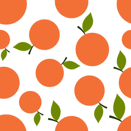 Pattern Silhouette Mandarinesのイラスト素材