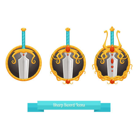 Sharp Sword Iconsのイラスト素材