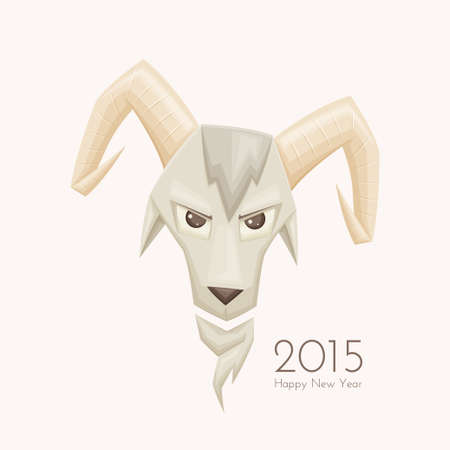 Goat With Rounded Hornsのイラスト素材