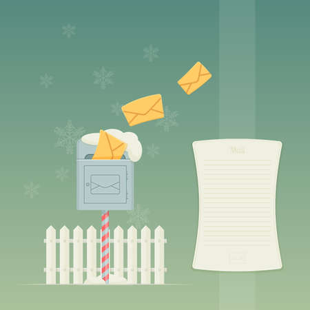 Letterbox and Fenceのイラスト素材