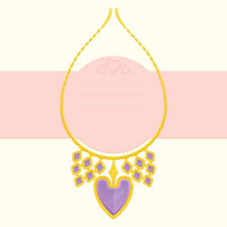 Necklace With Heartのイラスト素材