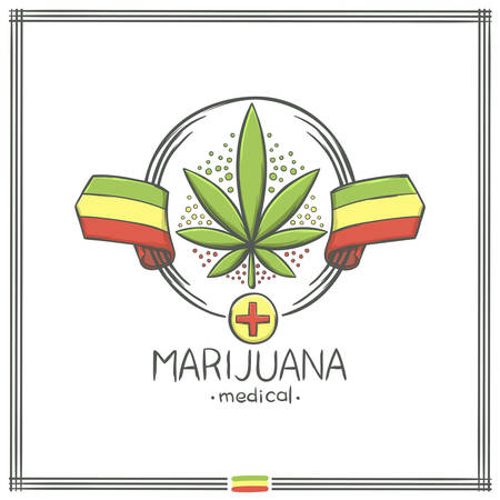 Medical Marijuana Logo Nineのイラスト素材