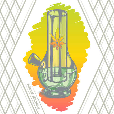 Large Glass Bong Color Backのイラスト素材