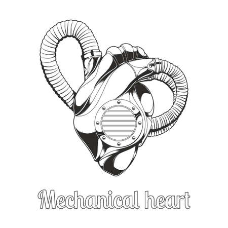 Mechanical Heart Lineartのイラスト素材