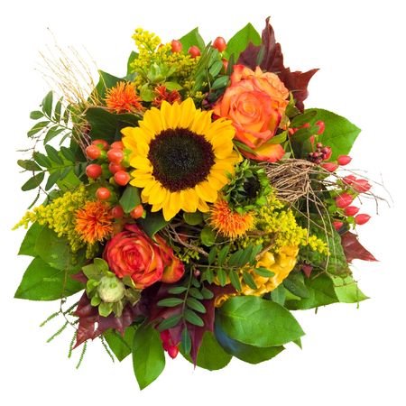 Isolated beautiful and colorful bouquetの写真素材