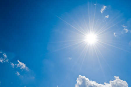 sky illuminated by a sunlightの写真素材