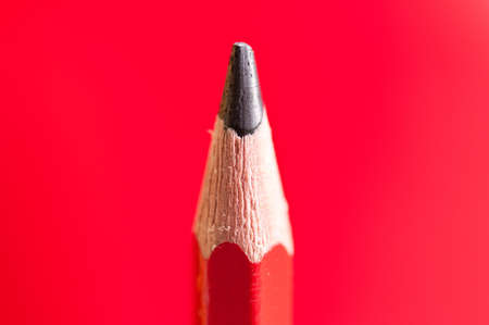 Detail view of a red pencilの写真素材