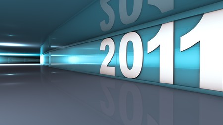 New year 2011 concept in 3dの写真素材