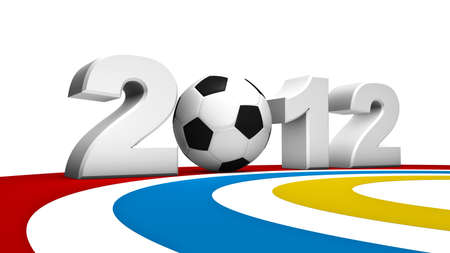 Abstract 3D rendering of soccer uefa euro 2012の写真素材