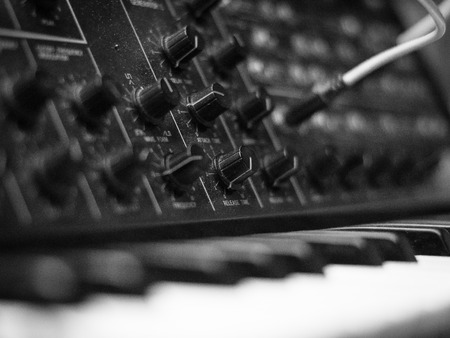 Legendary modular analog synthesizer from the seventiesの写真素材