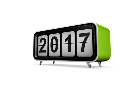 New year 2017 concept in 3dの写真素材