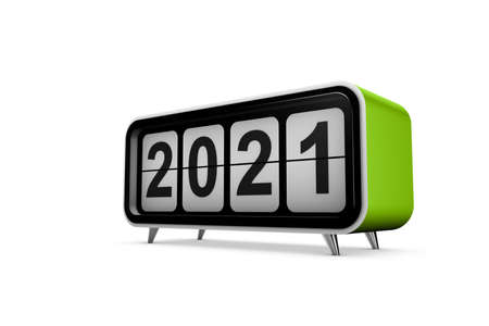 New year 2021 concept in 3dの写真素材