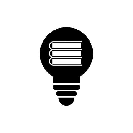 Books and lamp vector icon. Illustration isolated for graphic and web design.のイラスト素材