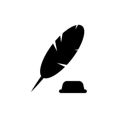 Pen ink icon. Illustration isolated for graphic and web design.のイラスト素材