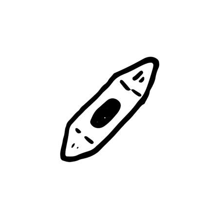 Hand drawn doodle candy icon. Hand drawn black sketch. Sign symbol. Decoration element. White background. Isolated. Flat design.のイラスト素材