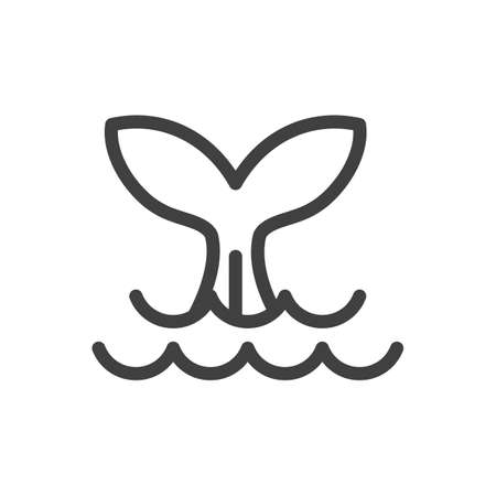 Fishtail vector icon. Illustration isolated for graphic and web design.のイラスト素材