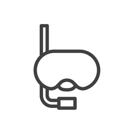 Swimming mask vector icon. Illustration isolated for graphic and web design.のイラスト素材