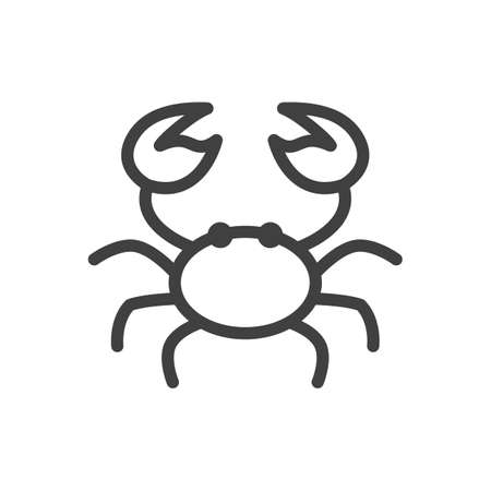 Crab vector icon. Illustration isolated for graphic and web design.のイラスト素材