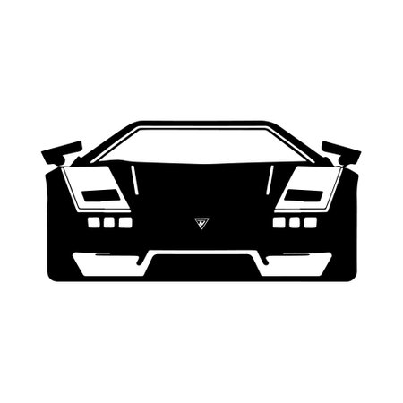 sport car icon on white backgroundのイラスト素材