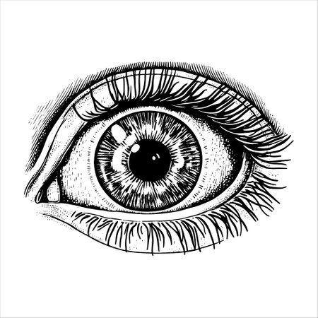hand drawn eye.のイラスト素材