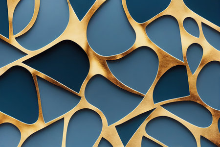 Luxury background with golden lines. 3d rendering.の写真素材