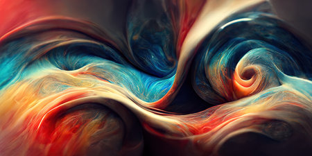 Wallpaper, abstract, swirling, 3D render.の写真素材