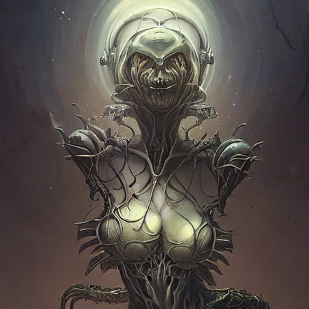 Giger style Artwork, Symbiote scary monster.の写真素材