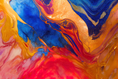 Part of original alcohol ink painting, macro photo. digital illustration.の写真素材