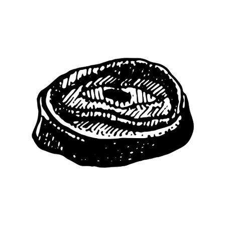 Hand drawn vector illustration of pork steakのイラスト素材