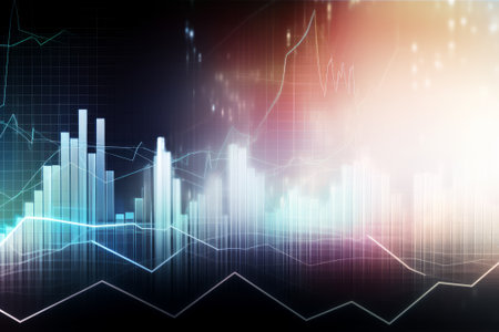 Abstract stock market financial graph concept background.の写真素材