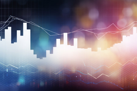 Abstract stock market financial graph concept background.の写真素材