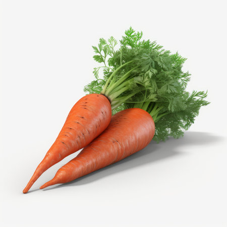 fresh carrot on white background.の写真素材