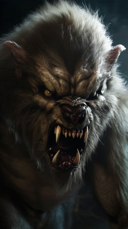 Werewolf - a creature that can turn into a wolf.の写真素材