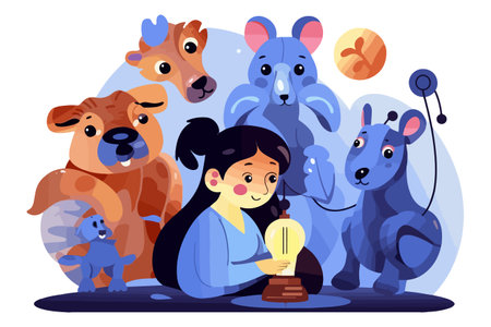 kids educational. Animals. informative. Education.のイラスト素材