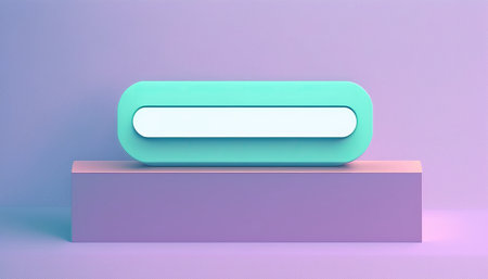 Minimalist 3D blank search bar illustration.の写真素材