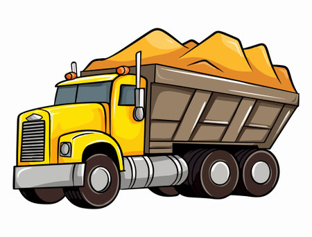 Illustration of a Dump Truck.のイラスト素材