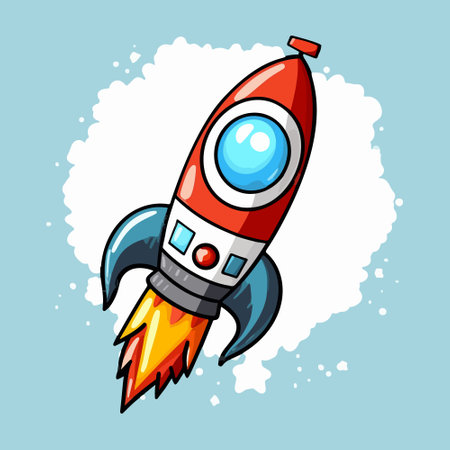 Rocket Vector Illustration - Cute style.のイラスト素材