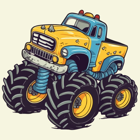 Illustration of a Monster Truck.のイラスト素材