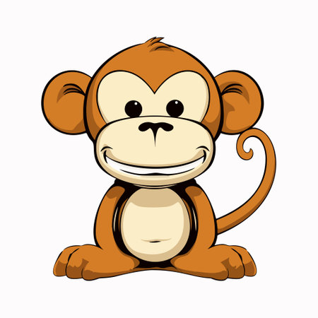 Safari Monkey, vector illustration.