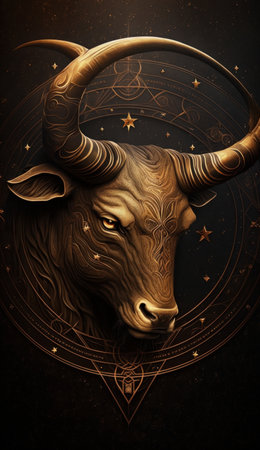 Taurus zodiac sign - Generative AI.の素材