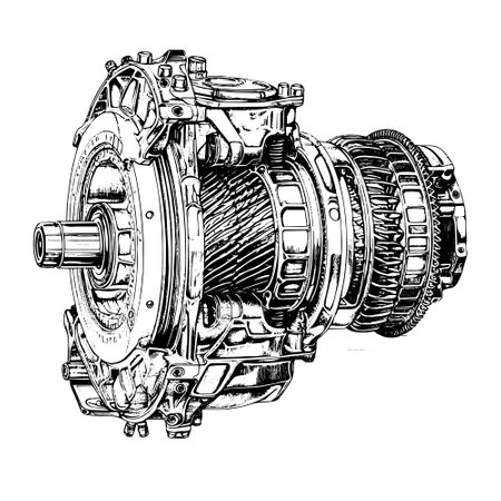 transmission vector drawing. Isolated hand drawn, engraved style illustration.のイラスト素材