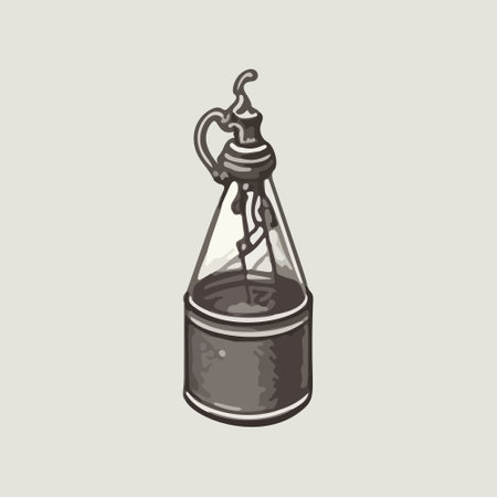 Vintage Hand-Drawn Lantern Icon.のイラスト素材