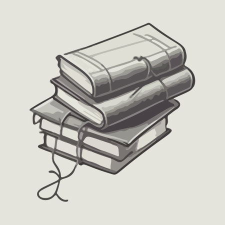 Stacked Books and Education Illustration.のイラスト素材