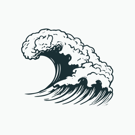 Wave Riders - Vintage Ocean Adventures.のイラスト素材