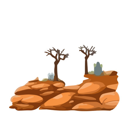 nature landscape vector illustration.のイラスト素材