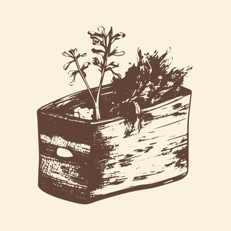 Vintage Botanical Sketches - Plant Vector Illustration.のイラスト素材